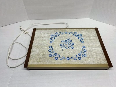 Bandeja de azafata calentamiento eléctrico Warm-O-Tray vintage años 60 azul aciano modelo 60 Foto 1 de 2