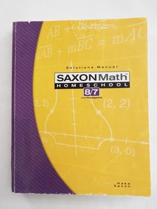 Saxon Math 8/7 Homeschool Solutions Manual  - Imagen 1 de 3