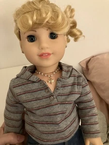 Pearl And Gold Chain Dragonfly Necklace For American Girl 18” Dolls - Picture 1 of 2