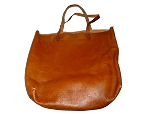 Madewell The Transport Large Leather Tote English Saddle Brown Bag Handbag Purse - Picture 1 of 14