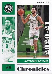 JAYSON TATUM-NO.9-2020/21 PANINI CHRONICLES BASKETBALL TRADING CARD - Imagen 1 de 2