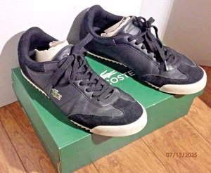 Lacoste Romeau Mens Black Leather Lace Up Sneakers Shoes Size 10.5 - Picture 1 of 8