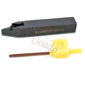 SVVBN 1616H16 16×100mm external lathe turning holder VBMT16 Carbide Metal Lathe - Foto 1 di 5