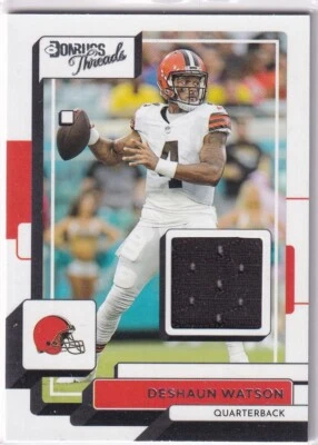 Panini 2022 Donruss Football No. TH-11 Deshaun Watson Jersey Patch - Image 1 of 2