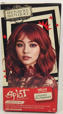 Tinte para el cabello semipermanente Splat Rebellious Colors, deliciosas frambuesas escarabajo rojo Foto 1 de 4