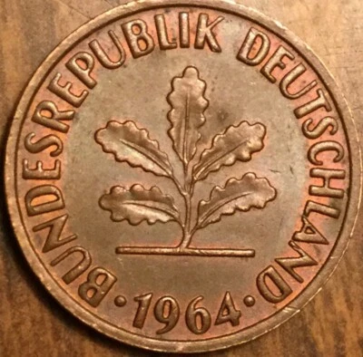 1964 GERMANY 2 PFENNIG COIN - Image 1 of 2