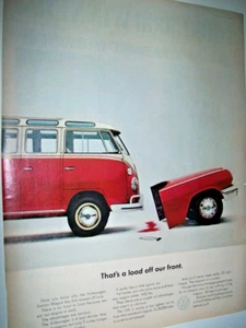 1963 Volkswagen VW Bus large-mag car ad -"That's a load off our front." - Picture 1 of 1