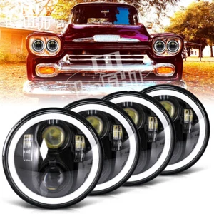 4x 5.75" 5-3/4 inch LED Headlights Hi Lo For Chevy Truck C10 C20 Pickup Bel Air - Picture 1 of 11