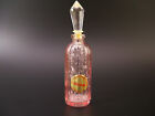 Vintage Italiani Vetro D'arte Inciso A Mano Italy Glass Perfume Bottle