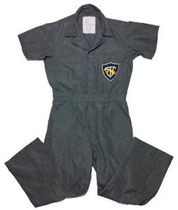 Vintage US Navy Guantanamo Bay Marinestützpunkt Kuba Overalls Uniform grün 40 klein - Bild 1 von 7