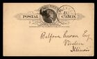 Mayfairstamps Us 1888 Iowa Pulaski To Virden Il Used Stationery Card Aaj_49693