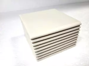 Beige Bone Almond Ceramic 4.25 in Bullnose Tile 4x4 Square Subway Trim Curved - Picture 1 of 3