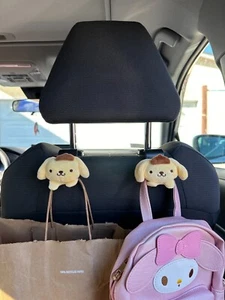 Juego de 2 ganchos de reposacabezas para asiento de automóvil Pompompurin para almacenamiento | accesorios para automóvil - Imagen 1 de 4