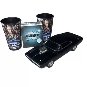 Fast X -Steelbook (4K Ultra HD + Blu-Ray+ Digital) W AMC Popcorn Bucket & 2 Cups - Picture 1 of 8