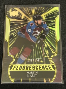 2020-21 Upper Deck Fluorescence Gold Martin Kaut RC Card #138/150 Avalanche