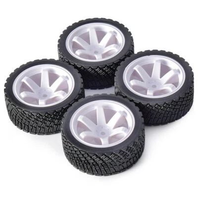 Austar 12mm Hex 67mm RC Car Rubber Tires Wheel for 1/10 Rolly WLtoys 1/14 144001 - Image 1 of 4