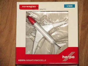 herpa Wings 524582 - Norwegian Air Shuttle Boeing 787-8 - Modelo 1:500 nuevo + embalaje original - Imagen 1 de 2
