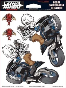 LETHAL THREAT STUNT TEAM RIDER FREESTYLE MX YAMAHA HONDA KAWASAKI TEAM STICKER - Bild 1 von 1