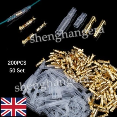 200PCS Car Motorcycle Terminals Male & Female Wire Bullet Crimp Connector set - Image 1 of 4