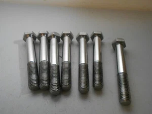 1/2-13 x 3-1/2 Hex Cap Head Bolt F593P Grade 5 Steel Lot of 8 - Picture 1 of 5