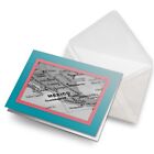 Greeting Card Photo Insert BW - Mexico Map Travel Explorer Holiday