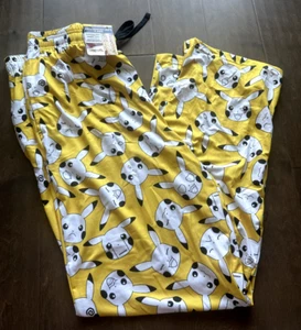Pokemon Theme Sleep Pants Soft Fabric Pockets Comfort Fit Men's Large 36-38 - Picture 1 of 4