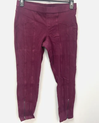 Leggings HUE Rojo Granate Denim Skimmer Cremallera al Tobillo Para Mujer Talla Grande U19860 Foto 1 de 4