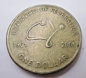 2001 Australia $1 One Dollar Centenary of Federation commemorative coin - Picture 1 of 10