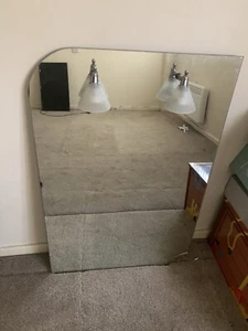 Frameless Unframed Bathroom Mirror with Wall Hanging Fixings - Picture 1 of 11