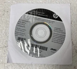 HP Operating System DVD Windows 7 Professional SP1 32-bit 650432-DN8 - Picture 1 of 2