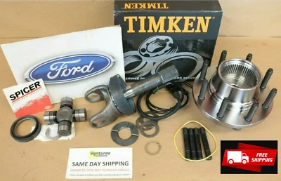 1999-2004 Ford F250 F350 ABS Wheel Hub Outer Shaft U Joint Kit M14 X 1.5 Threads - Image 1 of 4