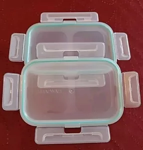 Two Snapware 5.5 x 3.5 Storage Container Replacement Lid Air Tight Leak Proof - Picture 1 of 3