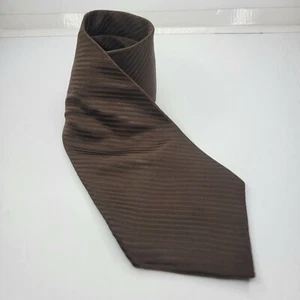 Arrow Silk Stain Resistant Stripe Neck Tie Brown 58" x 3.75" - Picture 1 of 5