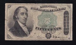 US 50c Dexter Fractional Currency Note 4th Issue FR 1379 F-VF (030) - Picture 1 of 2