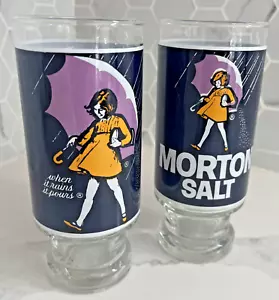 DE COLECCIÓN MORTON SAL SOMBRILLA NIÑA CRISTALERÍA 15 OZ VASOS TAZAS AÑOS 70 - 80 - Imagen 1 de 5