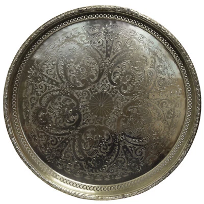 Orientalisches marokkanisches Tablett Serviertablett Teetablett antikes Unikat - Bild 1 von 2