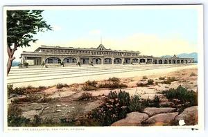Fred Harvey Escalante Hotel Ash Fork Arizona Santa Fe Railroad postcard B735 - Picture 1 of 2