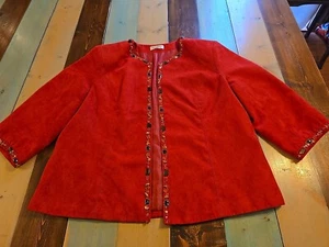 Dressbarn Woman Jacket Size 18/20 Bead Embellishments - Picture 1 of 8