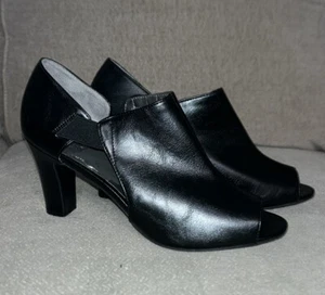 LifeStride Simply Comfort, Black Peep-Toe Heels, 11, NWOT, Never Worn, 3.5" - Picture 1 of 13