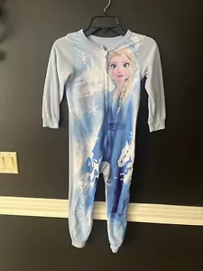 Frozen Queen Elsa Caped 'Fearless' Fleece Pajama Sleeper, Size Small (10) - Picture 1 of 4
