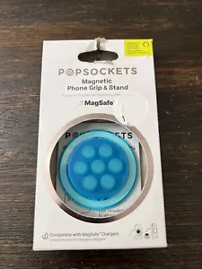 PopSockets MagSafe Round PopGrip Handy Griff & Ständer Ring Blau GEÖFFNET NEU! - Bild 1 von 3