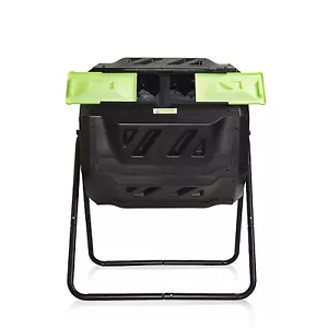 43 Gallonen Kompostbecher Mülleimer Outdoor Garten drehbar Doppelfach Kompost - Bild 1 von 7