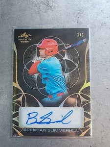 2024 Leaf Trinity Auto Black Gold 1/1 Brendan Summerhill - Picture 1 of 1