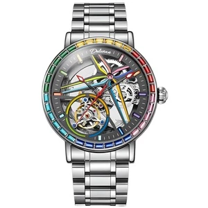 Einzigartiges Design Herren Vollautomatische Mechanische Uhr, Farbed Edelstein Surrou... - Bild 1 von 9