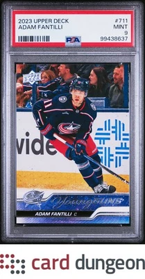 Adam Fantilli 2023 Upper Deck #711 Young Guns - 99438637 PSA 9 - Image 1 of 2
