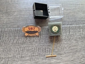 Menge 2 UA Tie Tack United Association Klempner & Rohrmonteure 597 Chicago Pins - Bild 1 von 7