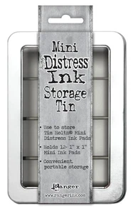 Tim Holtz Mini Distress Inchiostro Conservazione Tin-Contiene 12 - Foto 1 di 1