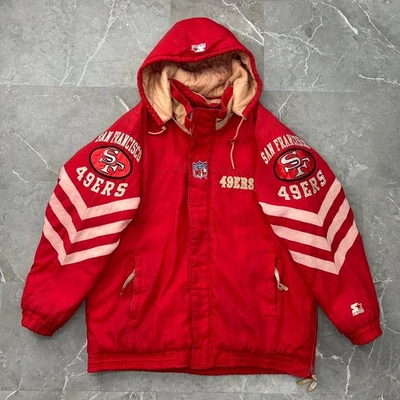 Vintage Starter San Francisco 49ers Jacket Mens XL Pro Line Full Zip Quilted - Image 1 of 4
