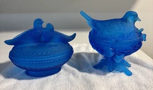 Vintage V.A.Z Tschechische Kunst Glasschale/Vogelstücke. NEUWERTIG! - Bild 1 von 4