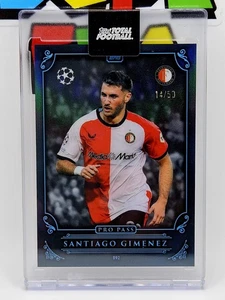 2024-25 Topps Total Football Game Santiago Gimenez Blue 14/50 Pro Pass 💎 🇲🇽  - Picture 1 of 3